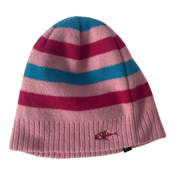 Screamer Child's Knit Beanie Hat Pink & Blue - Picture 1 of 6